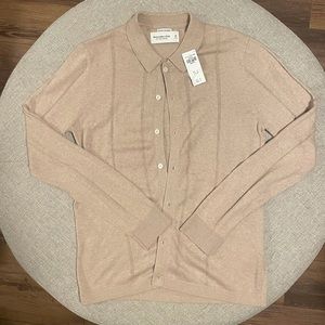 NEW Medium Abercrombie & Fitch Cotton Cashmere Sweater Cardigan